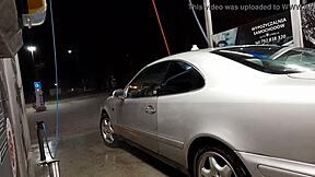 My car wash experience in public outdoor setting