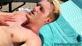 i cumfaced the gay athlete outdoors