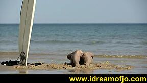 Surfs Up On The Beach With Gay Fingering And Masturbation