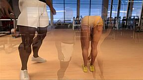 3D animated game of hotwife taking BBC for a ride