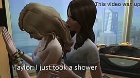 Horny Blonde in Sims 4 Gets Fucked Hard