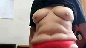 Mature milf feels the ride on her hairy toy in homemade bbw passion