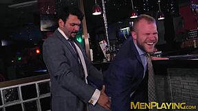 classy businessmen enjoy wet blowjobs and rough fucking with monster cocks