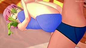 Quitandole la toalla a mitsuri kanroji para poder follarla