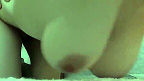 Slamming her tight pussy while her big tits bounce wildly against each other