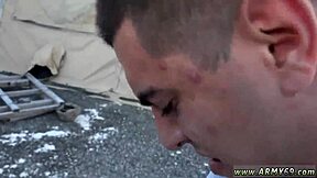 straight guys dicks peeking out and solo gay blowjob close up first