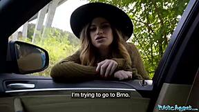 public agent nicole rae with big tits in pov blowjob