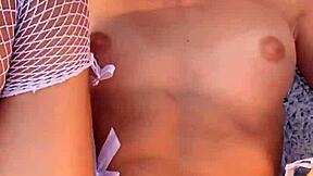 Skinny blonde gets messy in hardcore anal and creampies