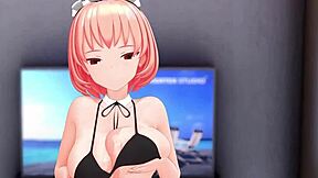 In this anime hentai, the maid provides some naughty service to her master