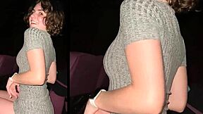 영화관에서 위험한 공개 퀵키, 좁은 보지