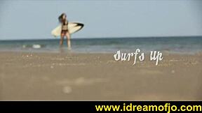 Surfs Up On The Beach With Gay Fingering And Masturbation