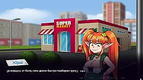 Pretty slut jerks off big cock in public outdoor