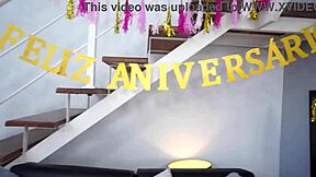 Larinha's Anniversary Party Turns Into 7on1 Anal Gangbang