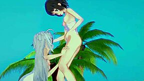 Miku Kohinata and Laura Bodewig in hot lesbian scenes