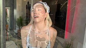 The Cute Cleaning Lady Cleans Up And Then Gets Her Ass Fucked Hard By The Couple