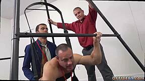 Actors engage in naked gay sex teamwork for desires