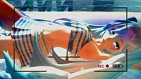 i can't wait to see miku wet during this teasing hentai photoshoot by the pool.