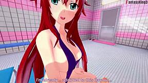 rias gremory asks for sex in bathroom bikini