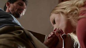 step dad enjoys stepdaughter's holiday treat intensely