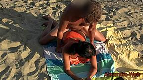 Public Beach Sex with Stranger Ends in Creampie