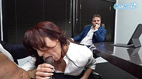 Hot Busty Wife Screws BBC Employee While Husband Watches