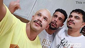 My friends loved the new year presents and reciprocated with monster cocks in my ass bareback.