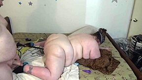 Fat BBW Takes Double Penetration from Machine