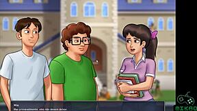Summertime saga Ep 55: Schoolgirls and MILF next door