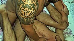 Passionate Bareback Scene Where Two Gay Latinos Fuck a Worker They Met at the Fair