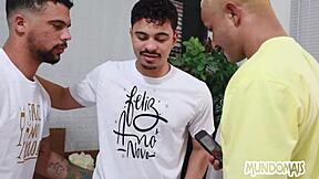 My friends loved the new year presents and reciprocated with monster cocks in my ass bareback.