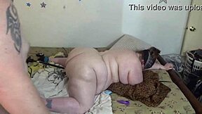 Fat BBW Takes Double Penetration from Machine