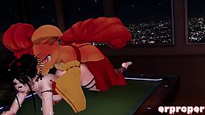 Vrchat Vulpix and His Trainer Engage in Special Training Sessions