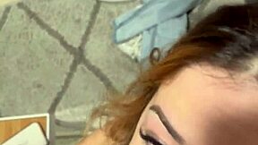 Cum shower with an 18-year-old college girl in a homemade video