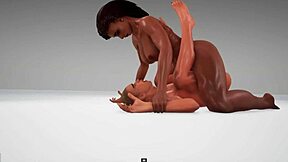 cute guy mates with ebony amazonian in 3d porn wild life