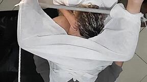 I got horny during the prostate exam and fucked the patient with my strapon