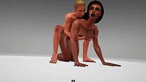 cute guy mates with ebony amazonian in 3d porn wild life