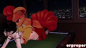 Vrchat Vulpix and His Trainer Engage in Special Training Sessions