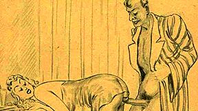Vintage erotic drawings intrigue with retro charm