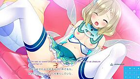 In the tranquil garden, the pure song plays out in route five, scene two with subtitles