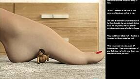 Emotional 3D cartoon sex in episode 23 with small gestures.