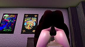 Black man fucks Harley Quinn in Second Life 😈