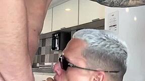 Gay blowjob and assfucking in a homemade video