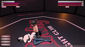 Kinky Fight Club Featuring T1r30 Gawthicc Versus Julia in Night Club Anime Hentai