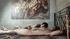 Tattooed neighbor sucks cock before hard fucking