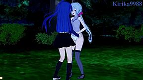 Passionate Lesbian Play For Chris Yukine And Friends