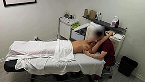 A blonde MILF named Rita gets a sensual massage with her husband and ends up having sex