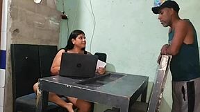 colombian chubby with big ass enjoys time with stepfather in homemade setting