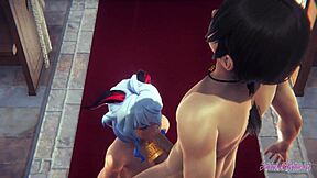 Why does Genshin Impact's Ganyu suck and get fucked in church?