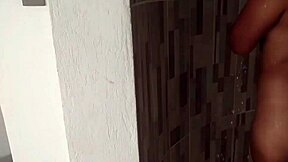 while husbands are out, my friend and i shower together and end up fucking