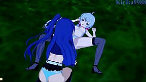 Passionate Lesbian Play For Chris Yukine And Friends